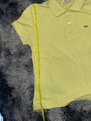 Polo Lacoste Mujer Amarillo Limón Talla 40