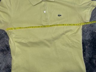 Polo Lacoste Mujer Amarillo Limón Talla 40