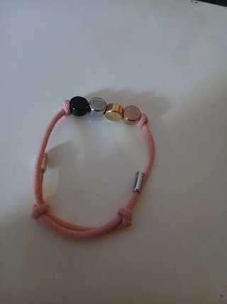 Bellissimo bracciale cordino oro e rosa