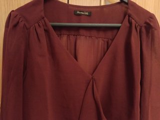 Blusa Massimo Dutti granate