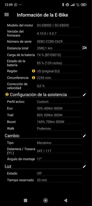 Batería Shimano BT-E8010