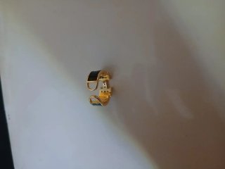 Anello regolabile oro e nero
