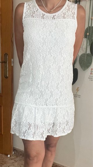 Vestido blanco ibicenco talla única