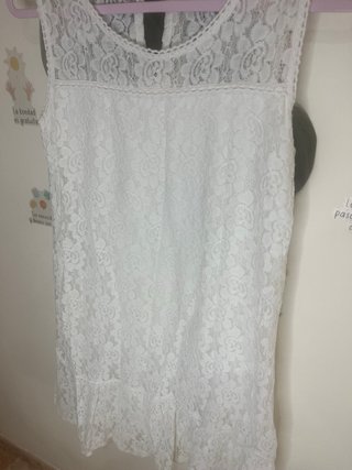 Vestido blanco ibicenco talla única