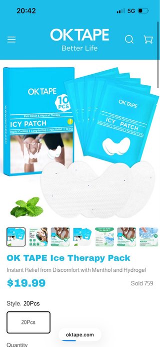 Pack OKTAPE Kinesiotape PRO y Icy Patch