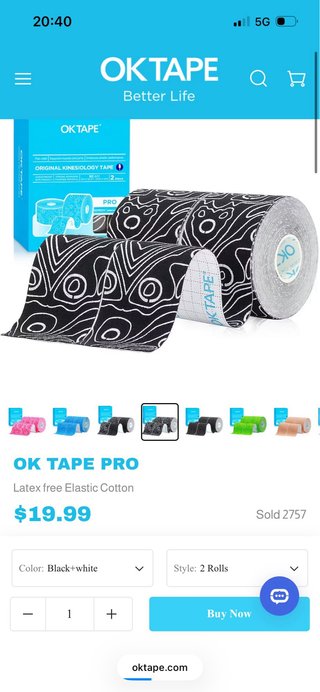 Pack OKTAPE Kinesiotape PRO y Icy Patch
