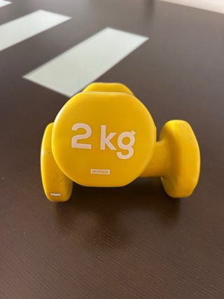 Mancuernas amarillas 2 kg Decathlon