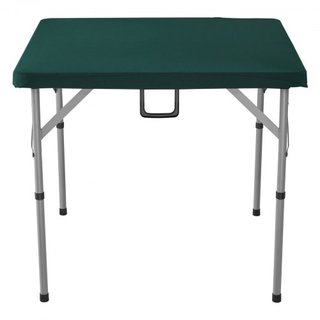 Mesa de Mahjong, Mesa de Cartas Plegable para 4 Jugadores con Superficie Verde Resistente al Desgaste, Mesa Cuadrada Bi-Folding Portátil para Dominó con Asa de Transporte para Camping al Aire Libr...