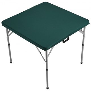 Mesa de Mahjong, Mesa de Cartas Plegable para 4 Jugadores con Superficie Verde Resistente al Desgaste, Mesa Cuadrada Bi-Folding Portátil para Dominó con Asa de Transporte para Camping al Aire Libr...