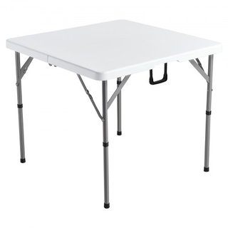 Mesa de Mahjong, Mesa de Cartas Plegable para 4 Jugadores con Superficie Verde Resistente al Desgaste, Mesa Cuadrada Bi-Folding Portátil para Dominó con Asa de Transporte para Camping al Aire Libr...