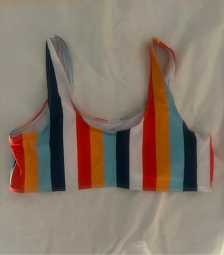 Bikini de rayas multicolor