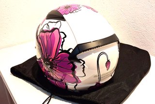 Casco Moto Integral LS2 Floral Rosa NUEVO.
