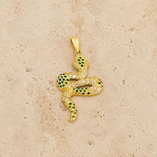 Colgante Serpiente Oro 18kl Circonita JAE-TRA2356