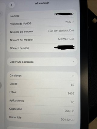 iPad 9ª Gen 256GB Space Gray