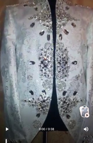 Tela brocada para trajes de fiesta doble ancho 2.4