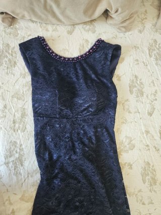 Vestido de fiesta azul marino
