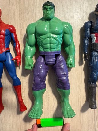 Lote Muñecos Marvel: Hulk, Spiderman, Thor, Cap