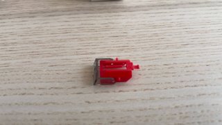 5 agujas para tocadiscos (rojo/negro)