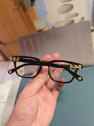 Occhiali Chrome Hearts Anti Blue Nero Oro