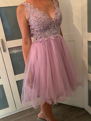 Vestido de fiesta Quinceañera corpiño pedrería S/M