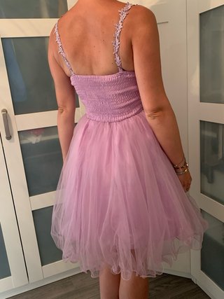 Vestido de fiesta Quinceañera corpiño pedrería S/M