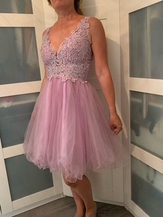 Vestido de fiesta Quinceañera corpiño pedrería S/M