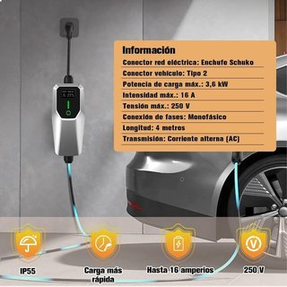 Cargador EV portátil Tipo 2 3,6KW NUEVO