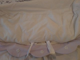 Funda moisés 80x40cm blanco/lila
