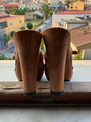 Zoccoli Mordi & La Vita Beige/Rosso Farfalle