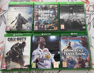 Lote 6 Giochi Xbox One: Assassin's, GTA V, PUBG, C