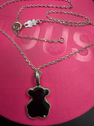 Collar Tous Oso Negro Plata