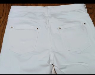 Pantalón Massimo Dutti Slim Fit Blanco