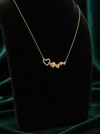 Gargantilla corazones oro 18kL COR-TRA1985