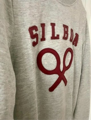 Sudadera Silbon Gris y Burdeos