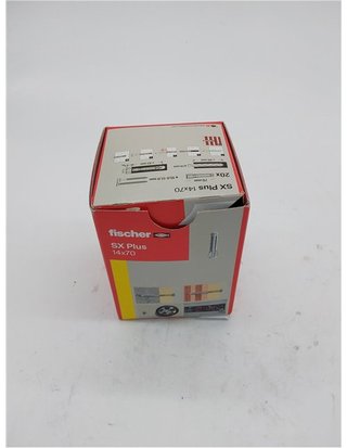 fischer 568014 SX Plus - Taco de expansión SX Plus 14x70 - caja con 20 anclajes de nylon - anclajes para una sujeción óptima al fi