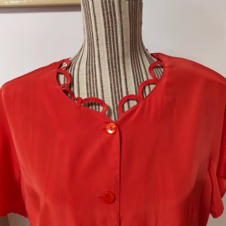 Blusa Elena Mirò Roja Manga Corta Talla M