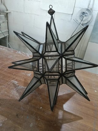 Lámpara Estrella Antigua Cristal