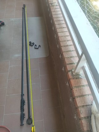 Set 2 Barras Cortina Metal Forjado Negras