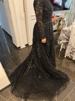 Vestido Negro Fiesta/Novia Encaje