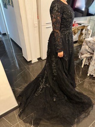 Vestido Negro Fiesta/Novia Encaje