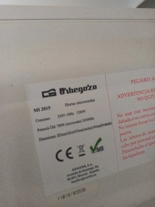 Microondas Orbegozo