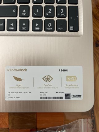 Portátil Asus VivoBook F540N