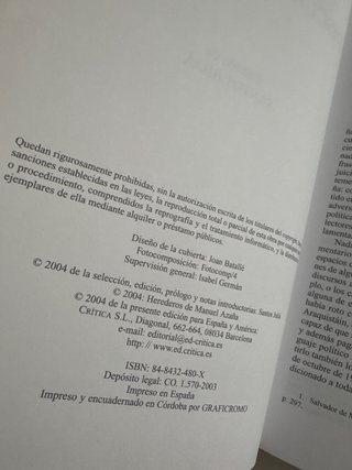 Libro: Discursos políticos de Manuel Azaña