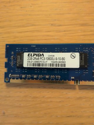 4x 2GB DDR3 RAM PC3-10600U Elpida