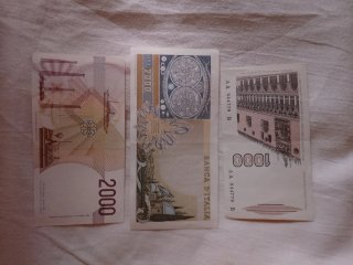 Lotto 3 Banconote Lire Rare