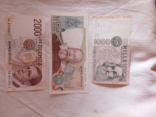 Lotto 3 Banconote Lire Rare
