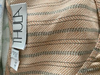 Camicia Thula seta righe rosa/grigio