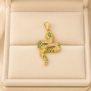 Colgante Serpiente Oro 18kl Circonita COR-TRA2356