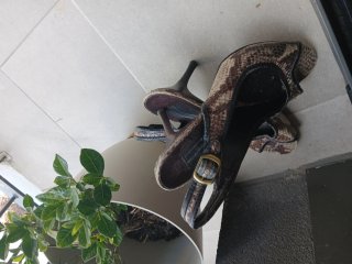 Sandalias Zara Piel Serpiente Talla 39