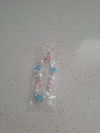 Pulsera Disney Stitch estrellas rosa y azul